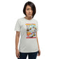 Silver Korean fashion T shirt for men and women with superhero design
